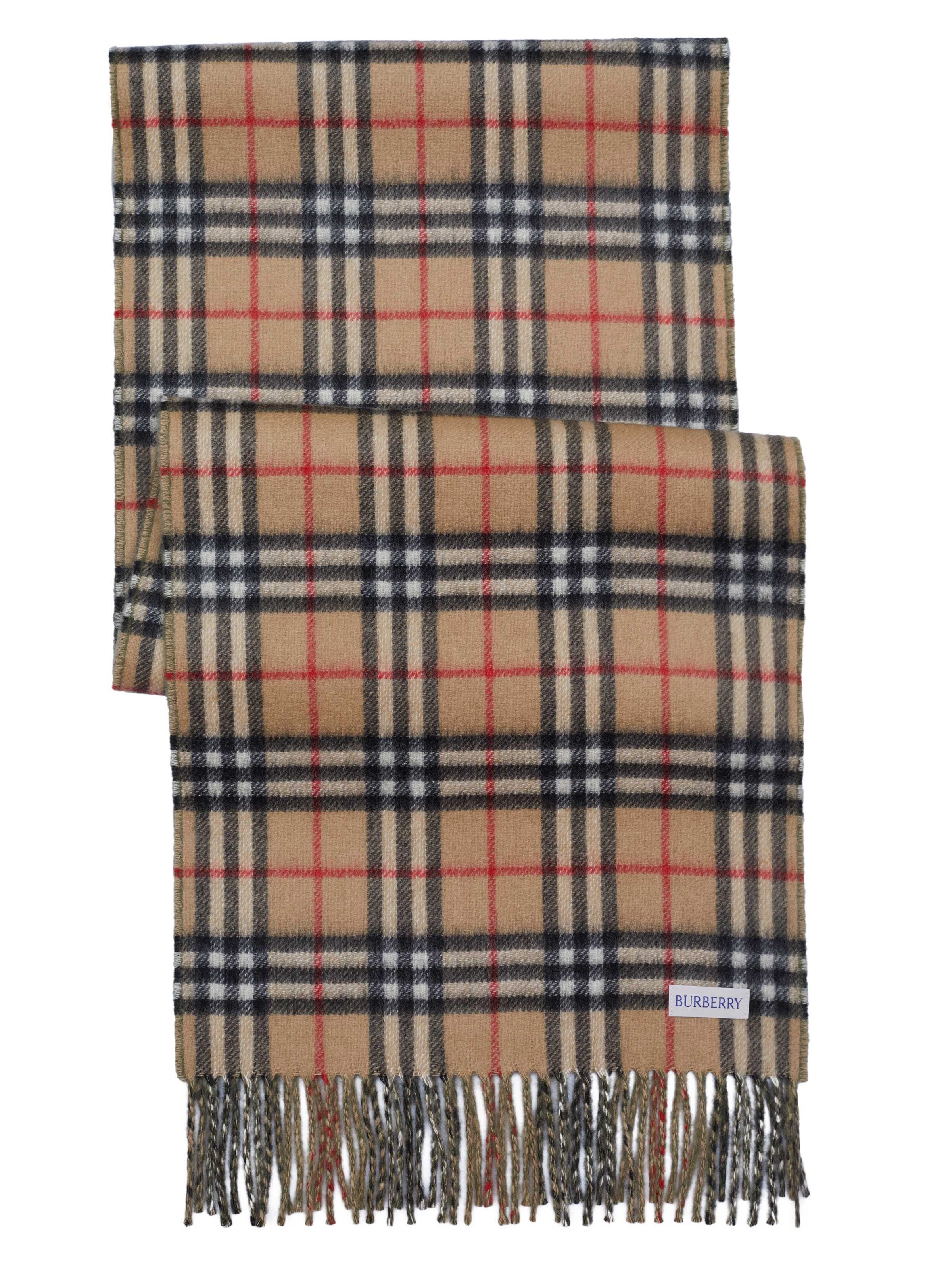 Sciarpa 'Burberry Kaschmir Wendeschal grün/ beige' di BURBERRY in verde