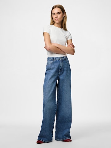 PIECES Wide leg Jeans 'PCSELMA' in Blue