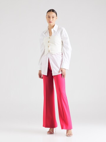 PINKO Wide leg Pantalon in Roze