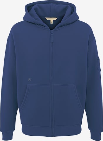 Organication Sweatjacke in Blau: Vorderseite
