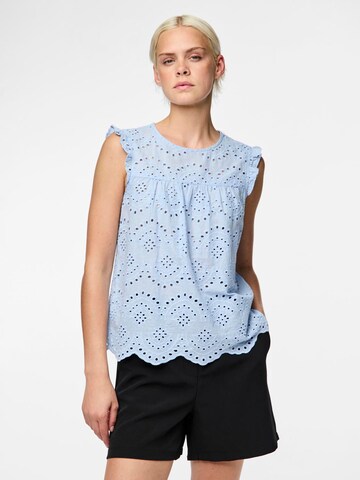 Camicia da donna 'VILDE' di PIECES in blu: frontale