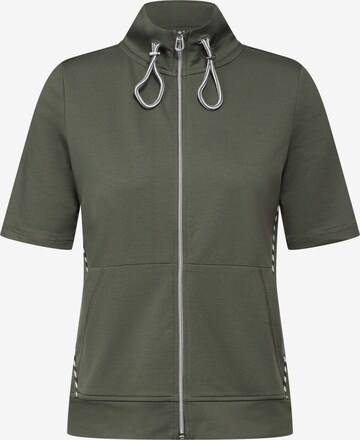 CECIL Zip-Up Hoodie in Green: front