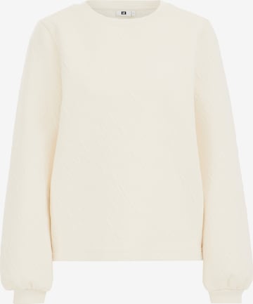 Sweat-shirt WE Fashion en blanc : devant