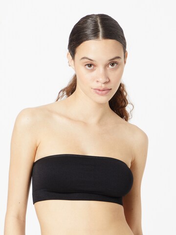 Monki Bandeau Bra in Black: front