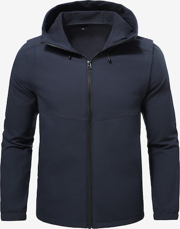 YOUTHUP Winterjacke 'ABNEHMBAR' in Blau: Vorderseite