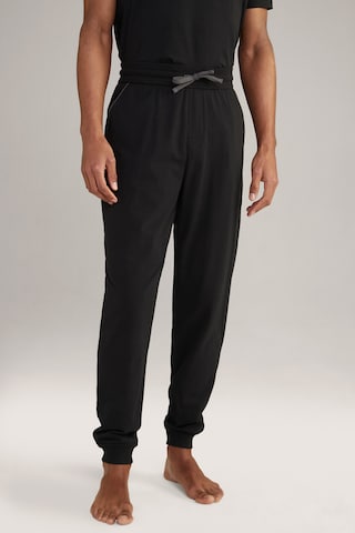 JOOP! Tapered Pajama Pants in Black: front