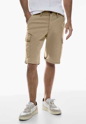 Street One MEN Regular Cargo Pants in Beige: front