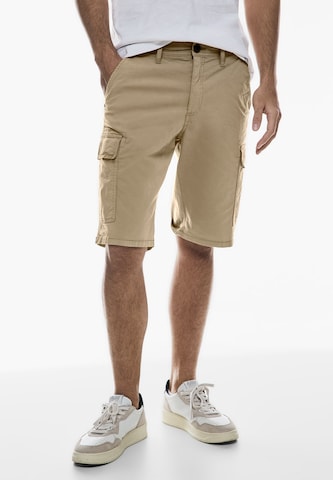 Street One MEN Regular Cargo Pants in Beige: front