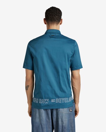 G-Star RAW Regular fit Button Up Shirt 'Hawaii Commando ' in Blue