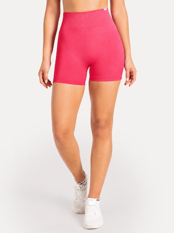 Coupe slim Pantalon de sport 'Phelia' Smilodox en rose : devant
