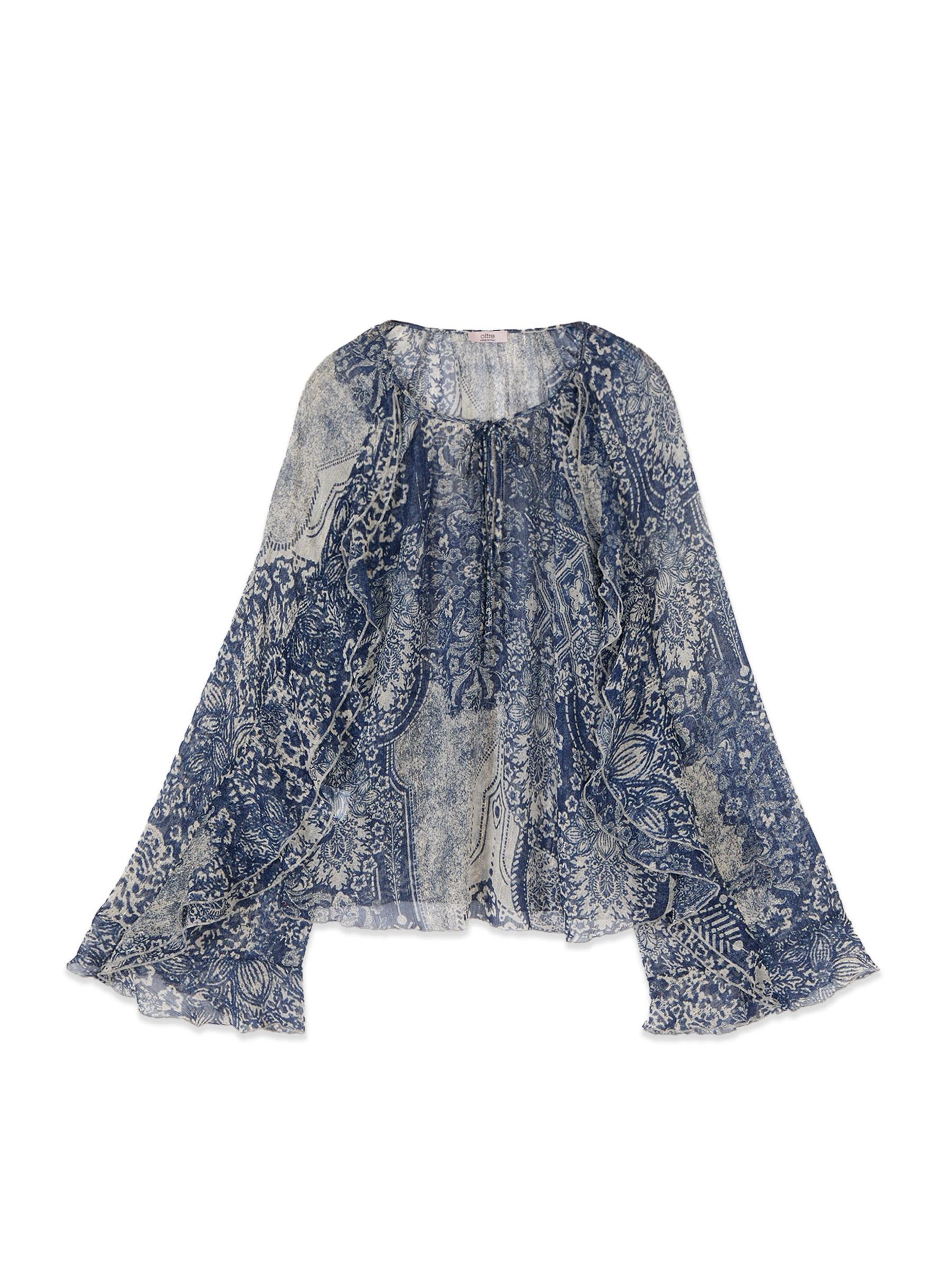 oltre Blouse in Blauw: voorkant