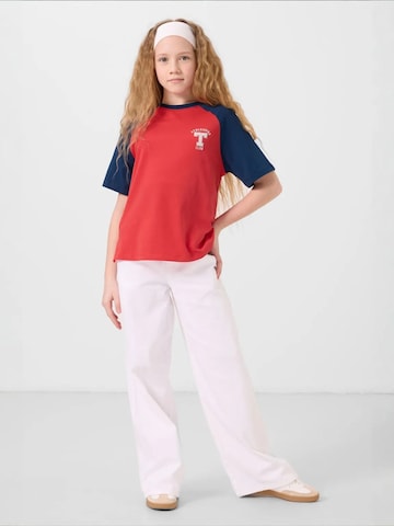 Tommy Life Koszulka 'TOMMY Unisex Jugend-T-Shirt Aus Baumwoll-Elasthan' w kolorze niebieski