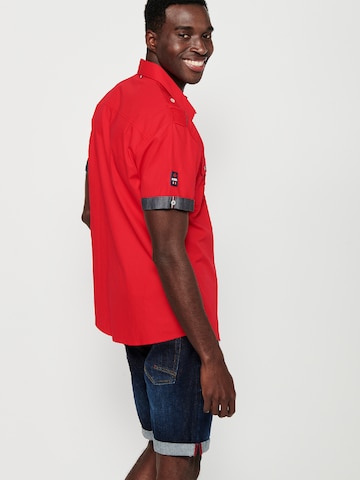 KOROSHI Regular fit Button Up Shirt in Red