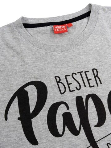 United Labels Shirt 'Bester Papa der Welt - Vatertag'‌‌‌ in Grau