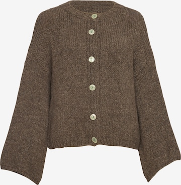 Lilavie Strickjacke ' Taynaa ' in Braun: Vorderseite