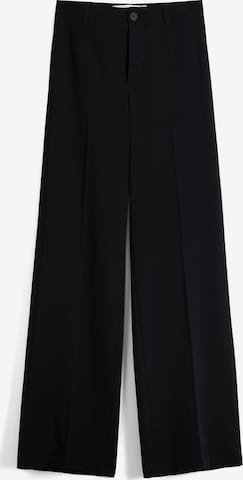 Pantalon à plis Bershka en noir : devant