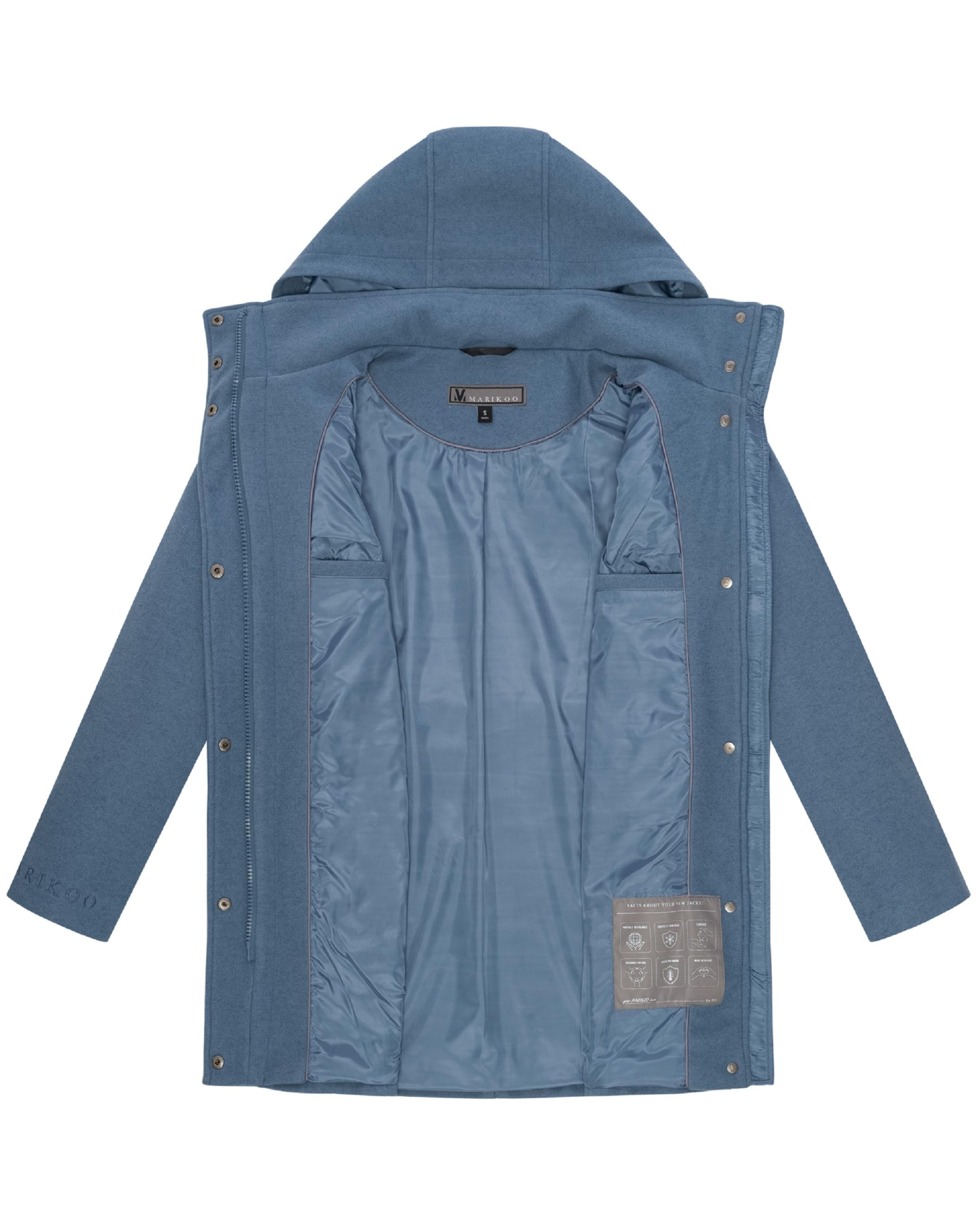 MARIKOO Between-seasons coat 'Katalinaa 16' in Blue