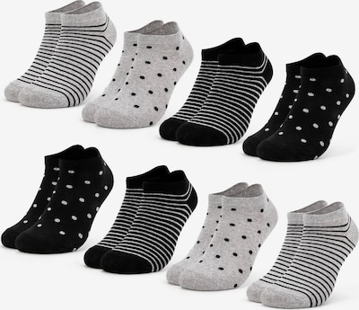 Occulto Socken 'Maja' in graumeliert / schwarz / weiß, Produktansicht