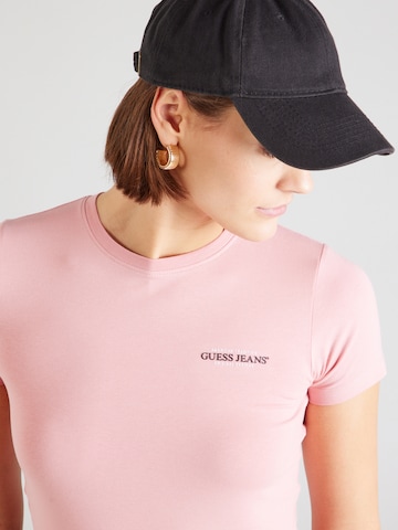 GUESS JEANS Футболка в Ярко-розовый