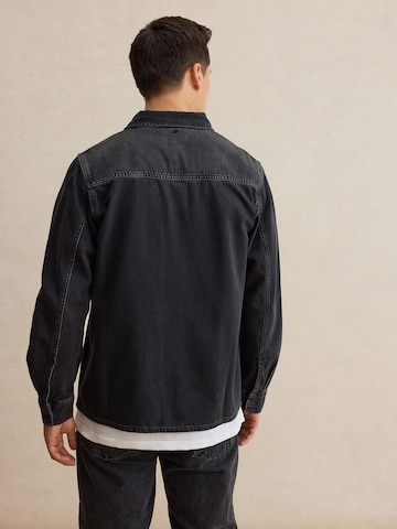 DAN FOX APPAREL Regular Fit Hemd 'Mika' in Schwarz