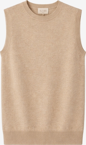 GOBI Cashmere Strickweste 'Women's Essential Cashmere Crewneck Vest' in Beige: Vorderseite