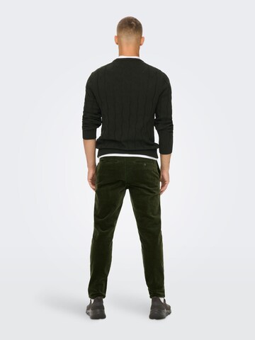 Only & Sons tavaline Püksid, värv roheline