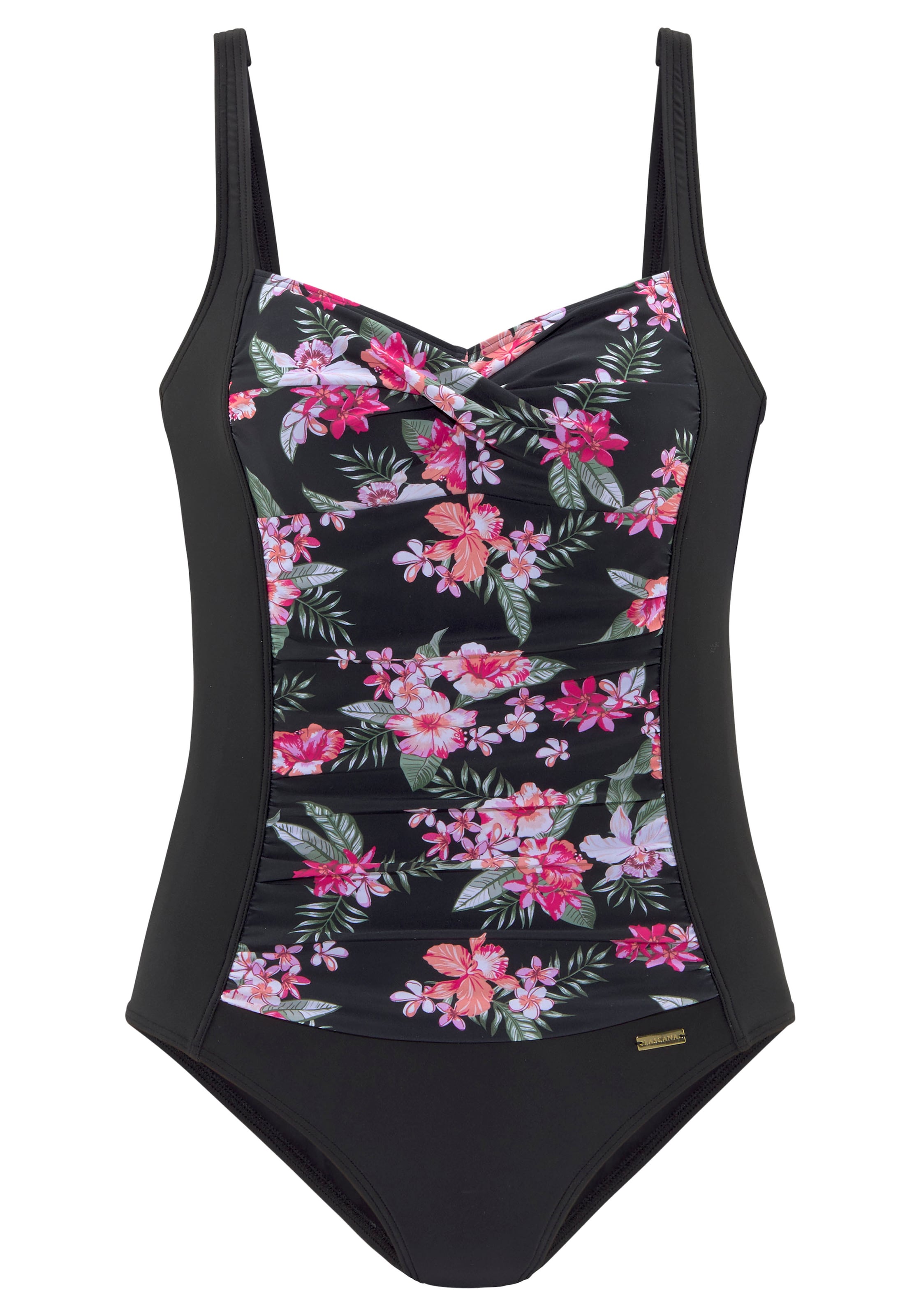 LASCANA - Bustier Traje de baño en negro: frente