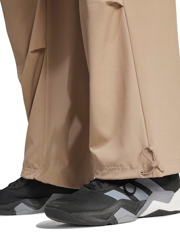 ADIDAS PERFORMANCE Wide Leg Sportsbukser 'Essentials' i brun
