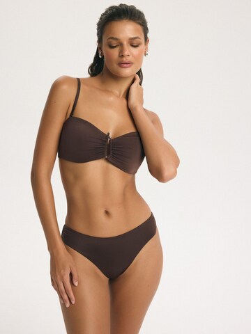 ESOTIQ Bikini Bottoms 'Bikini Brazilian MONACO, Bindeband' in Brown