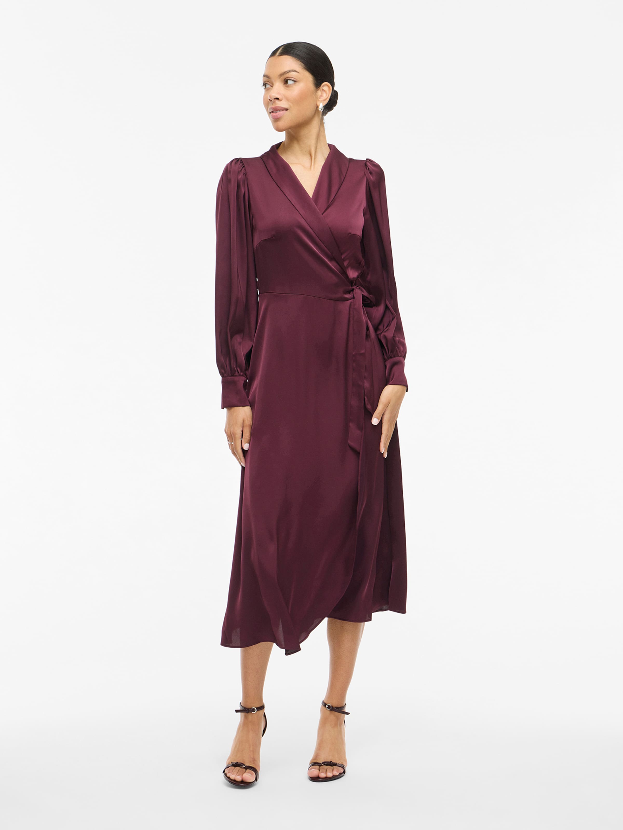VILA Shirt Dress 'VIEnna Ravenna' in Aubergine | ABOUT YOU