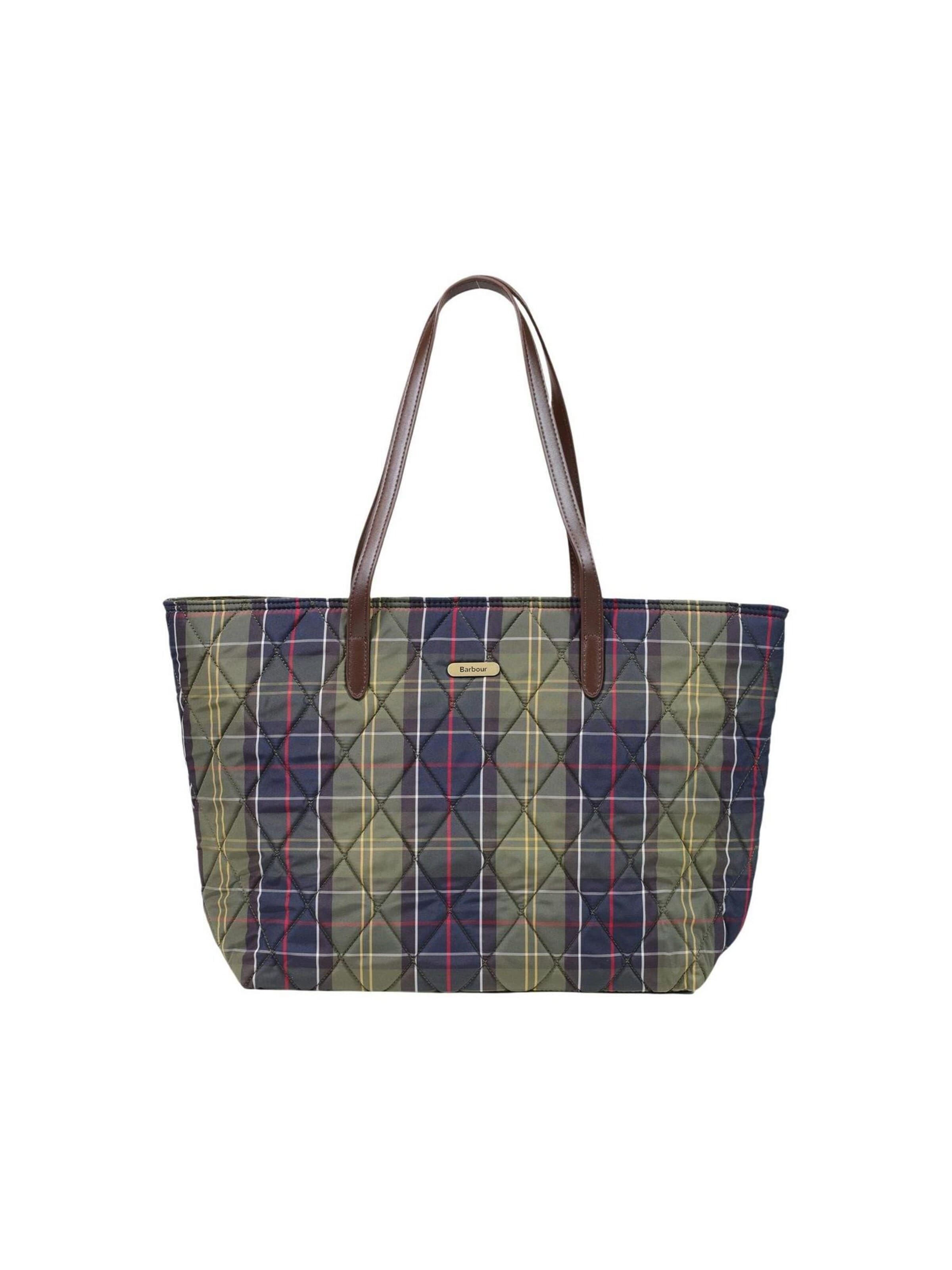 Barbour Shopper 'WETHERHAM QUILTED TARTAN 262MLBA0344' in Green: front