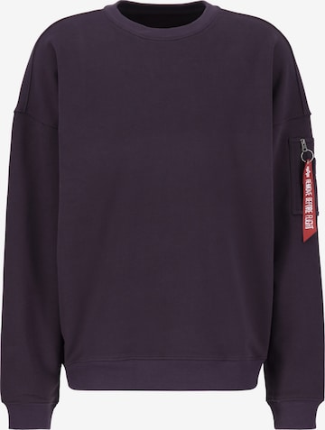 ALPHA INDUSTRIESSweater majica - ljubičasta boja: prednji dio