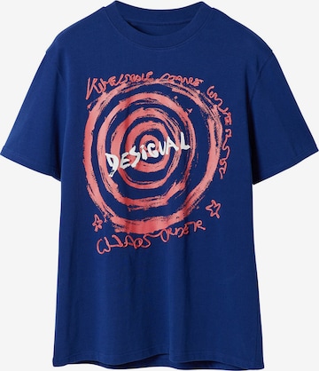 T-Shirt Desigual en bleu : devant