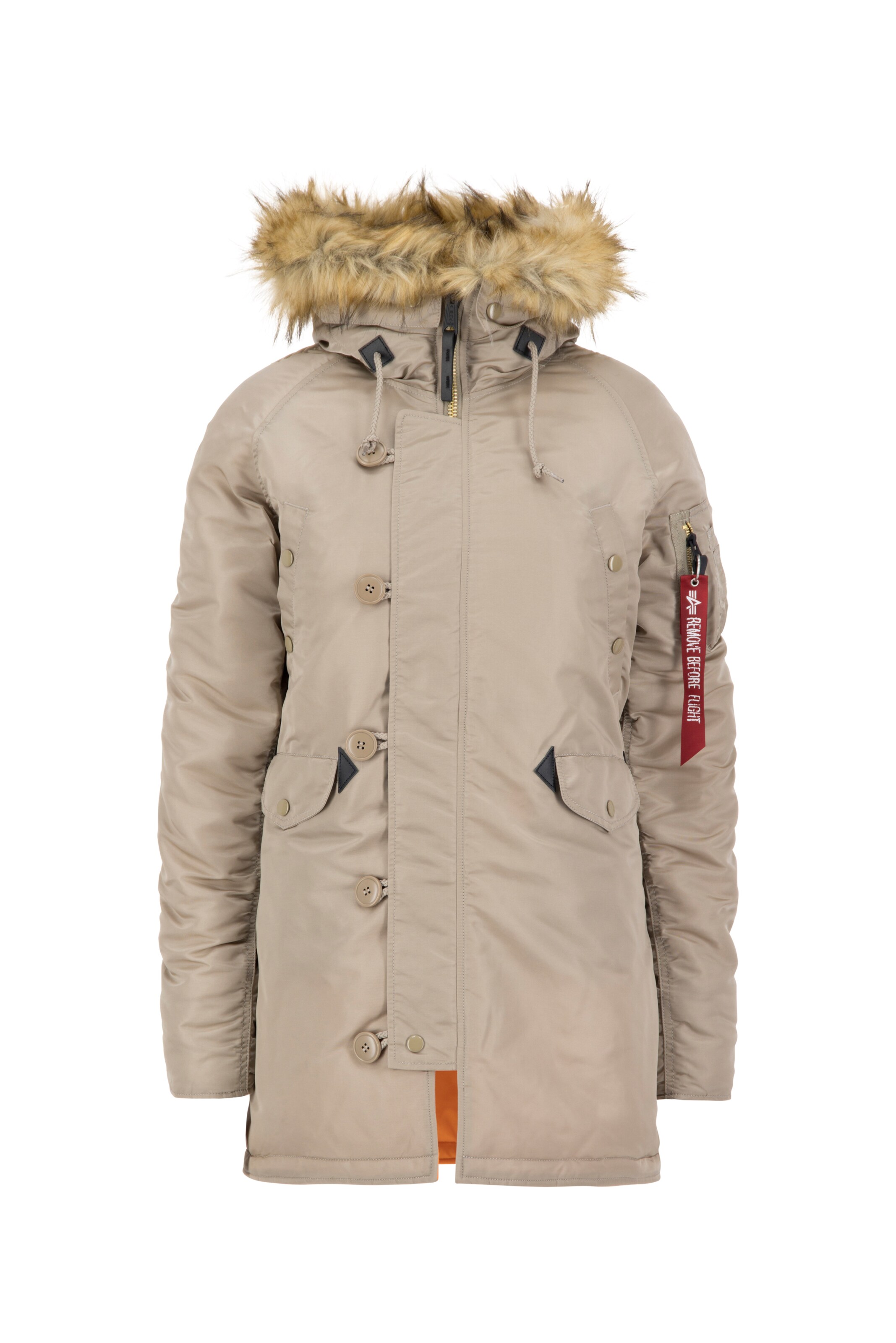 ALPHA INDUSTRIES Winter jacket in Beige: front