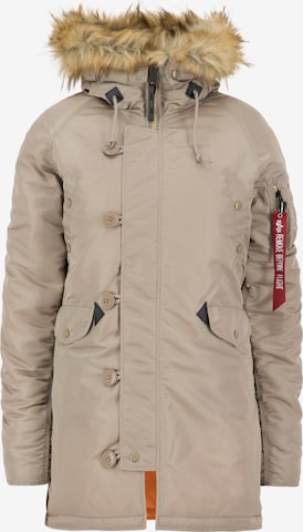 ALPHA INDUSTRIES Winter Jacket in Beige: front