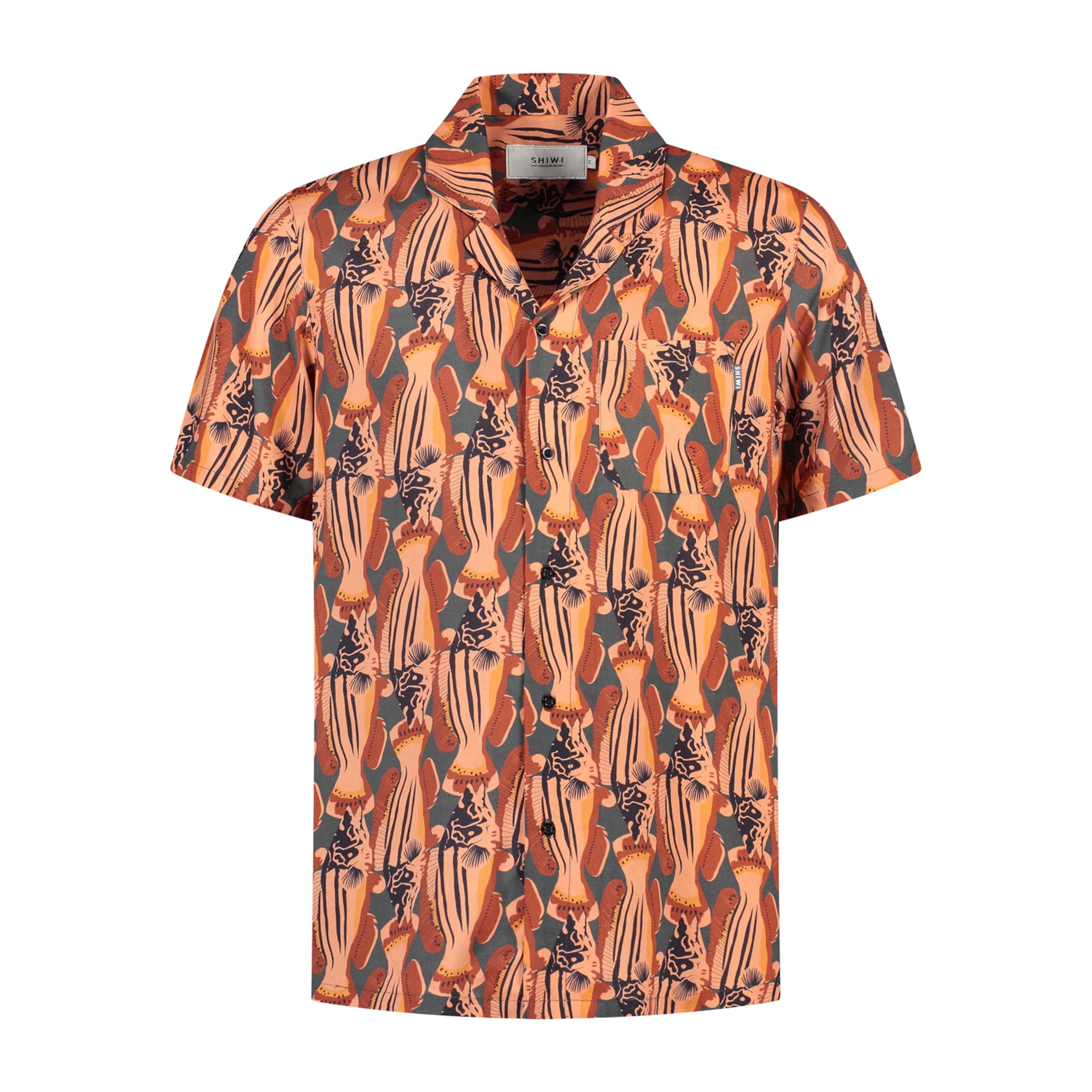 Shiwi Regular fit Πουκάμισο 'Catch of the Day' σε πράσινο: μπροστά