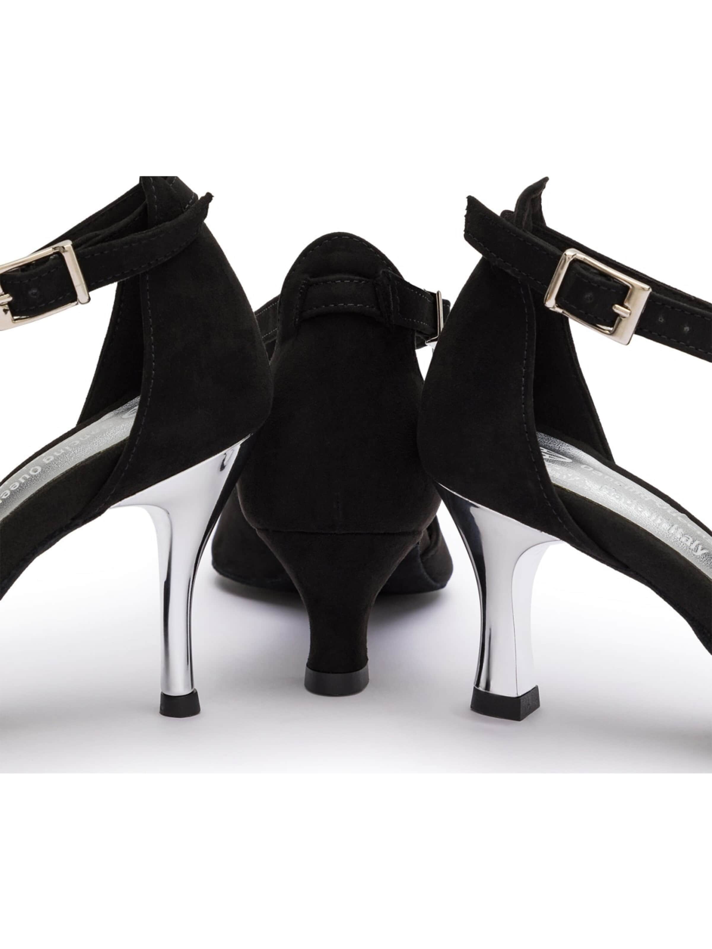 Dancing Queens Strap Sandals 'Grace Serenity Tanzschuhe Wildleder - Absatz 5.0 cm flare' in Black