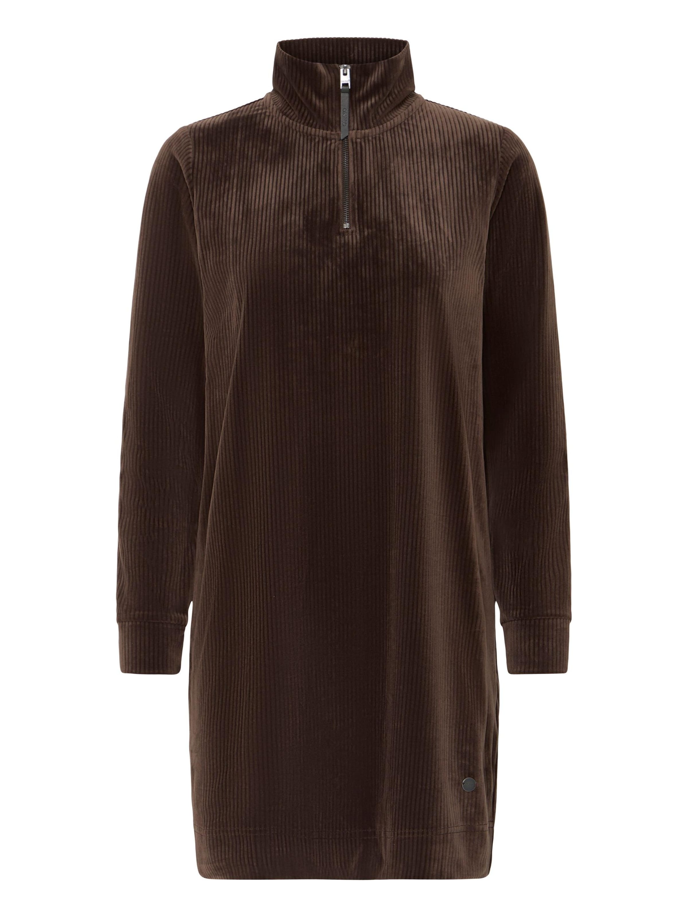 Oxmo Vestido ' OXEBBA HALFZIP ' en marrón, Vista del producto