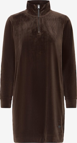 Oxmo - Vestido ' OXEBBA HALFZIP ' en marrón: frente