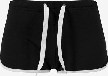 Coupe slim Pantalon de sport Urban Classics en noir : devant