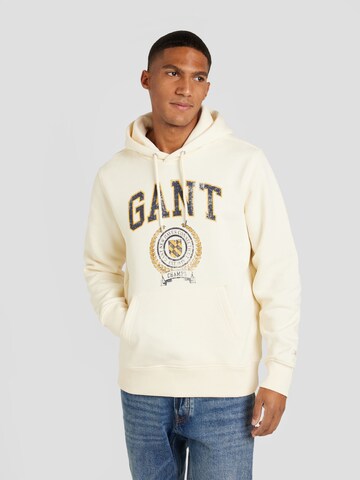 Felpa di GANT in beige: frontale