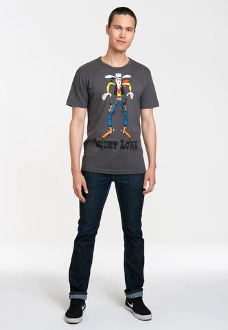 LOGOSHIRT Shirt 'Lucky Luke' in Grijs