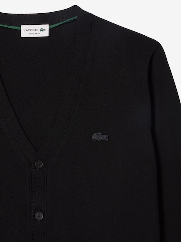 LACOSTE Strickjacke in Schwarz