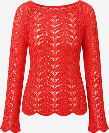 Süel knitwear - Top de punto 'Twin Lace' en rojo: frente