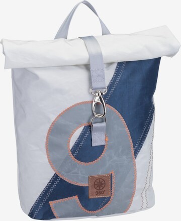 360 Grad Rucksack 'Möwe' in Weiß: Vorderseite