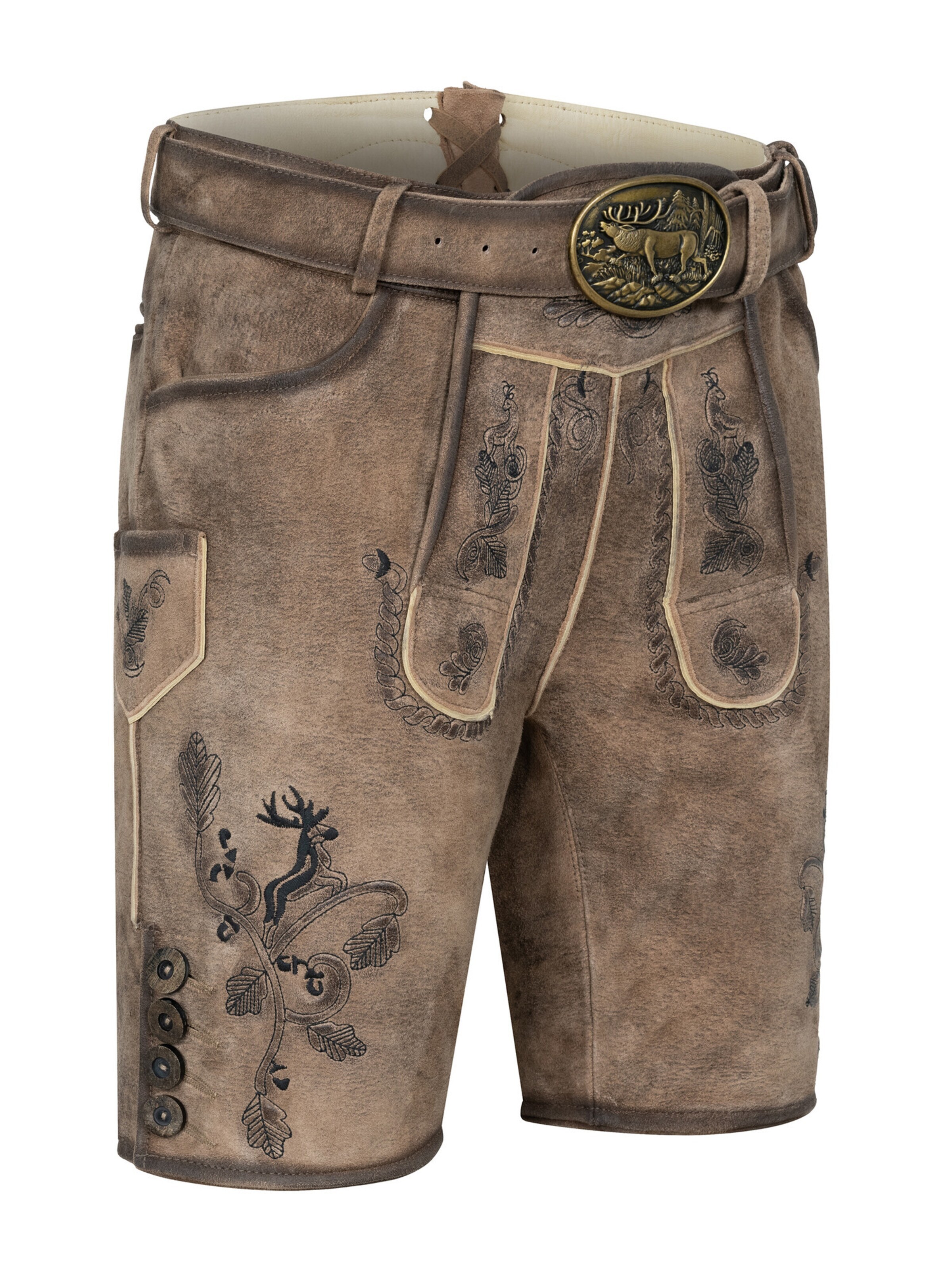 Trachtenhof Nübler Regular Traditional Pants 'Linus' in Brown: front