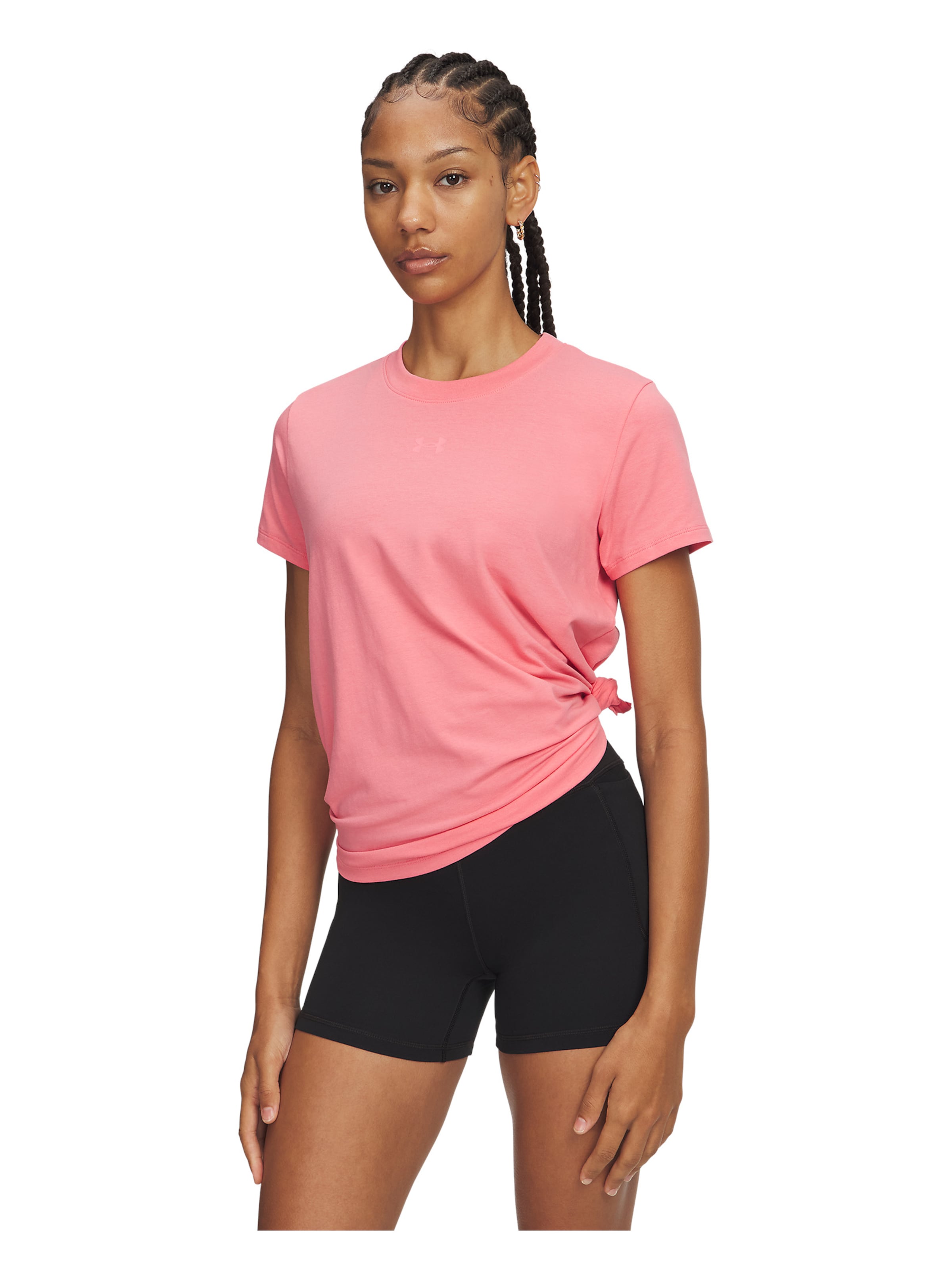 UNDER ARMOUR Performance Shirt 'Rival' in Pink: front