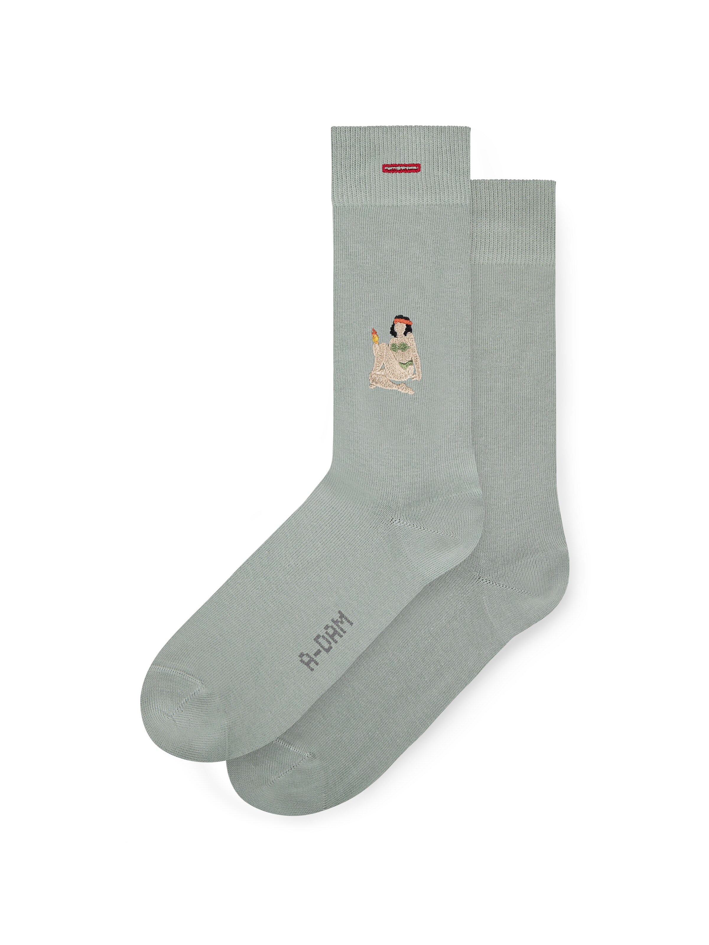 A-dam Socks 'Rocket Girl' in Grey: front