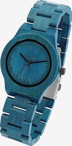 Raptor Analoguhr 'Raina, silberfarbig, Mineralglas' in Blau: Vorderseite