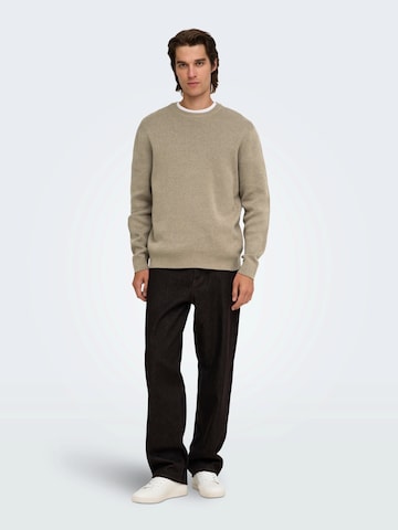 Only & Sons Sweater 'ONSTING' in Grey